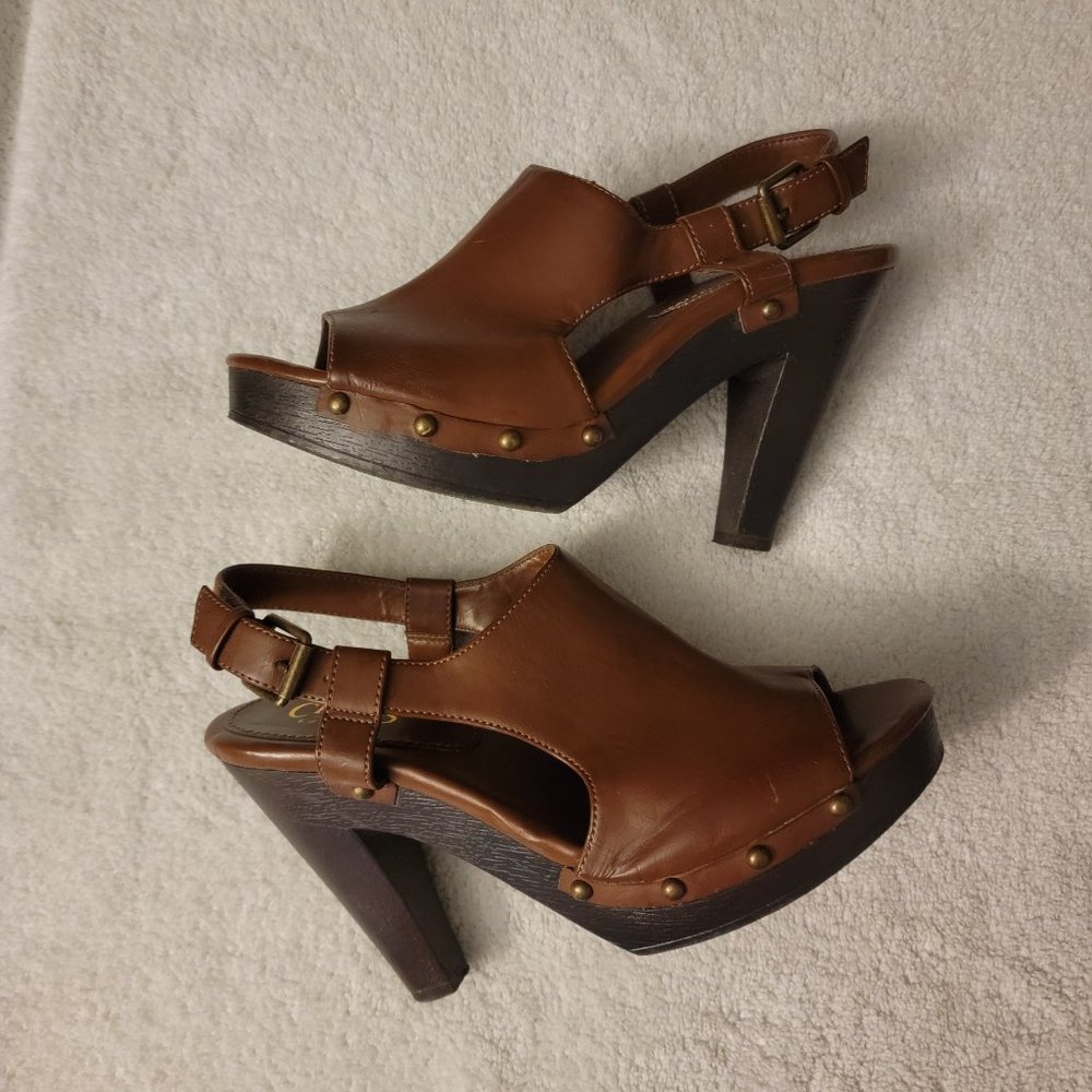 Chaps Sarista Peep Toe Heels